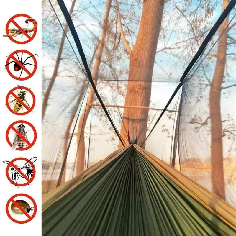 Vildnatt 3-i-1 Mångsidig Hängmatta för Camping och Friluftsliv