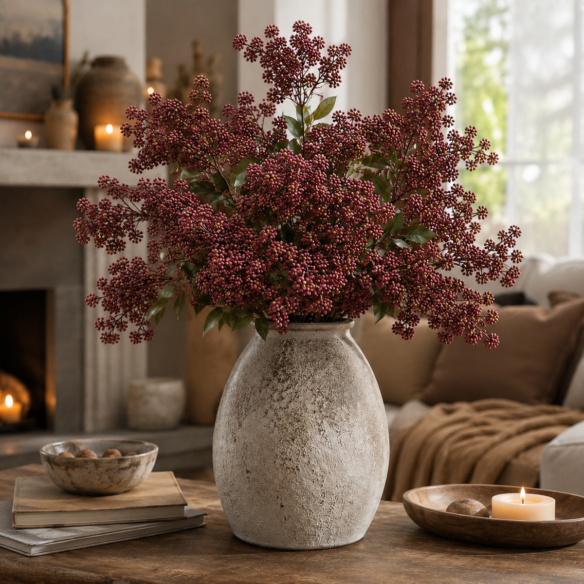Everbloom Realistiska Bärkvistar 3-pack för Hem och Inredning