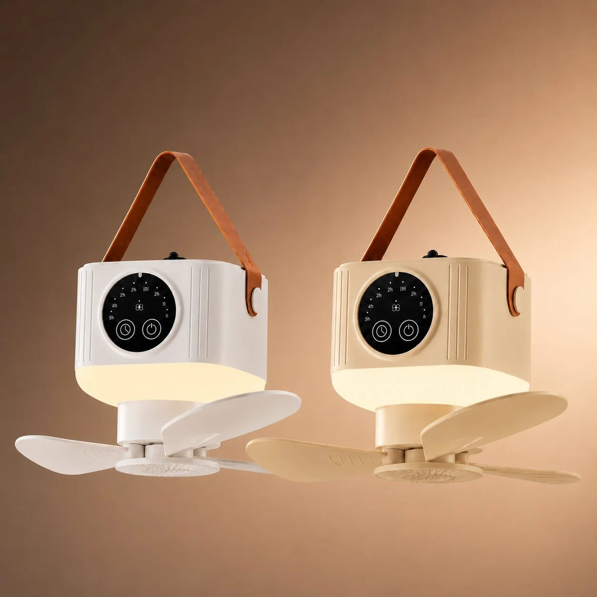 Campingfläkt med LED-lampa