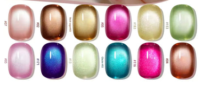 12-Pack Nagellack Set med UV-Lampa för Hållbar Manikyr