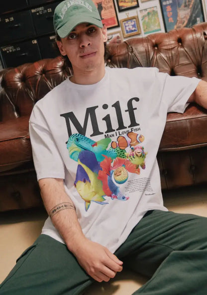 Milf T-Shirt med Tryck för Vardag och Fest