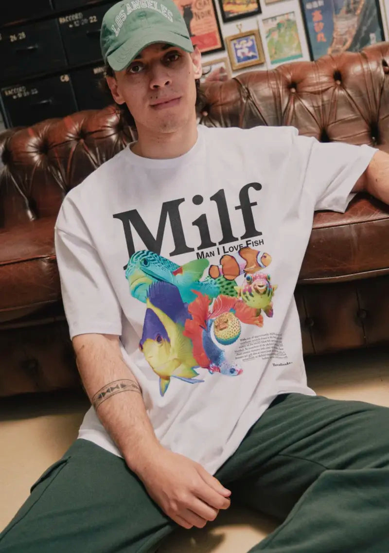 Milf T-Shirt med Tryck för Vardag och Fest
