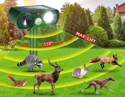 UltraSonic Solcellsdriven Skadedjursavskräckare för Trädgård och Hem