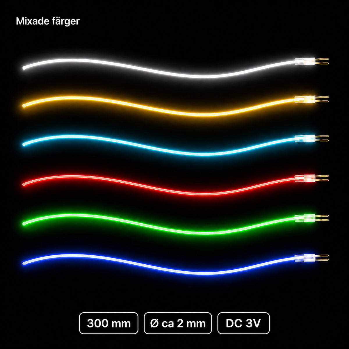 LumiNoodles Klippbara och Flexibla LED-Ljustrådar för Dekoration