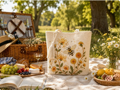 BeeBelle SommarTote Tygväska för Strand och Vardag