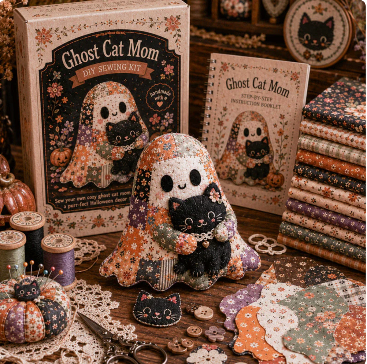 GhostCraft DIY Patchwork Spöke för Pyssel och Dekoration
