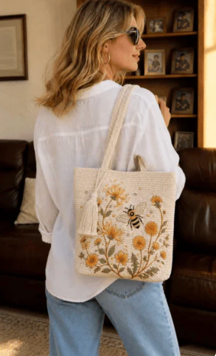 BeeBelle SommarTote Tygväska för Strand och Vardag