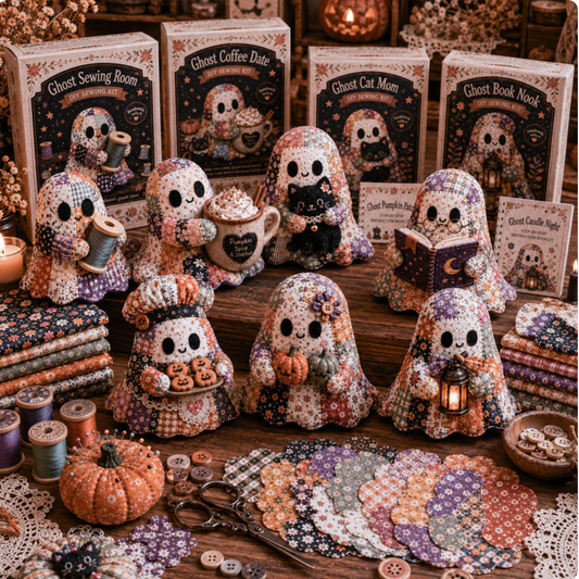 GhostCraft DIY Patchwork Spöke för Pyssel och Dekoration
