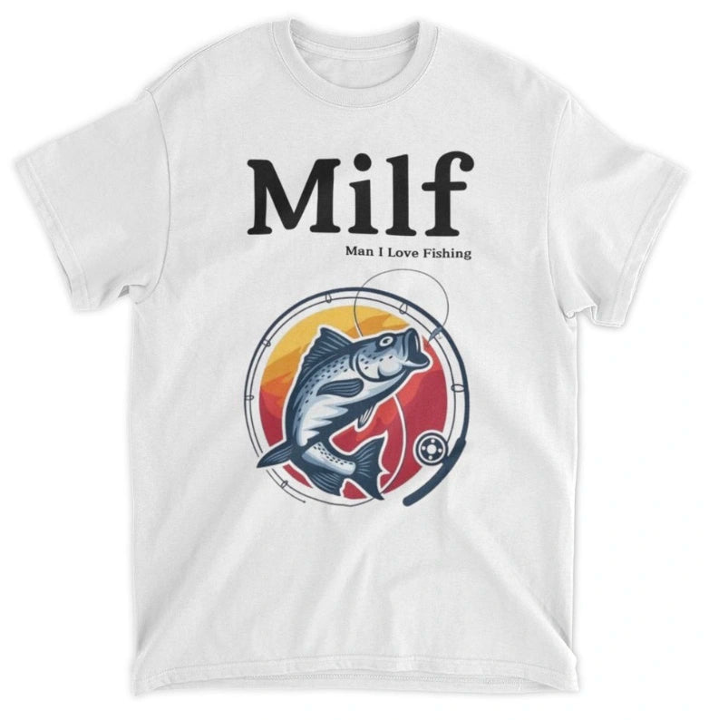 Milf T-Shirt med Tryck för Vardag och Fest