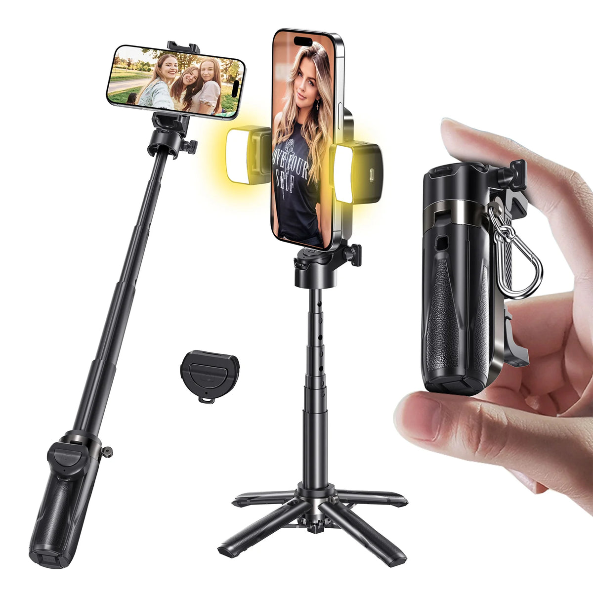 FlexiStick Multifunktionell Selfie Stick och Tripod för Foto och Video