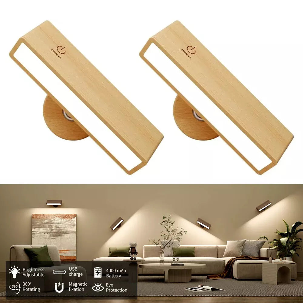 NordicWood Vägglampa i Trä för Hem och Belysning