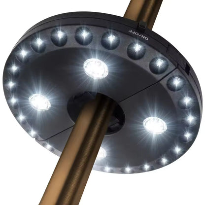 LUMINA Parasollampa med 28 LED-Ljus för Trädgård och Uteplats