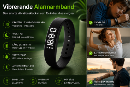 Vibrerande Alarmarmband för Tyst Uppvaknande