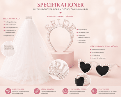 Pearl Dream Möhippeset och Brudkit för Bröllop och Fest